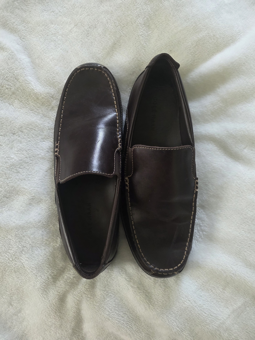 Men's Brown Cole Haan Leather Slip-On Loafers